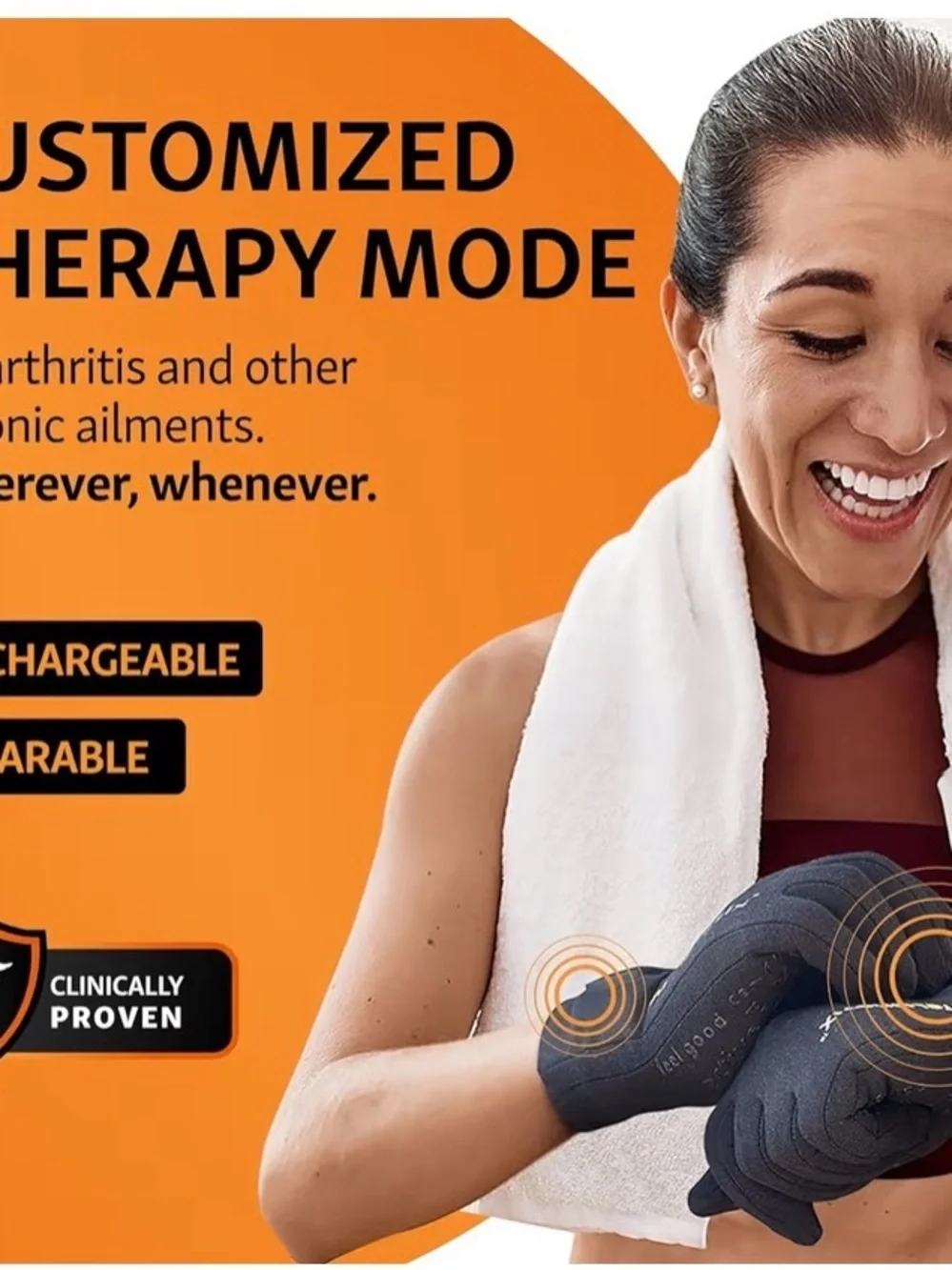 Wearable Vibration Therapy Gloves